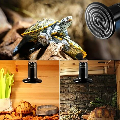 DENUOTOP E27 75W Émetteur Radiateur Animaux Ampoule Infrarouge Chauffage En Céramique,Lampe De Reptile Pour Amphibiens, Serpent, Oiseaux,Tortue, Chat, Chien 2 DENUOTOP E27 75W Émetteur Radiateur Animaux Ampoule Infrarouge Chauffage En Céramique,Lampe De Reptile Pour Amphibiens, Serpent, Oiseaux,Tortue, Chat, Chien – Image 2