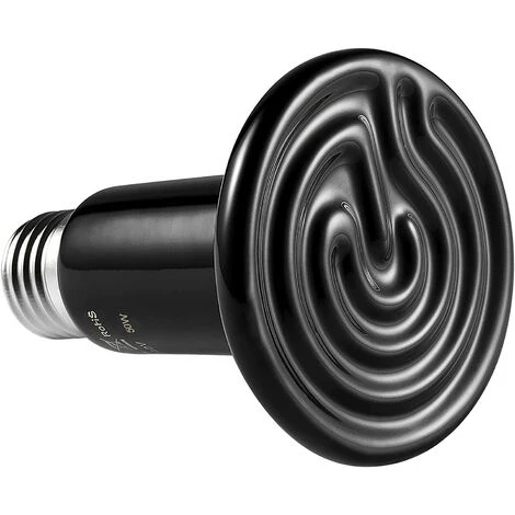 DENUOTOP E27 75W Émetteur Radiateur Animaux Ampoule Infrarouge Chauffage En Céramique,Lampe De Reptile Pour Amphibiens, Serpent, Oiseaux,Tortue, Chat, Chien 4 DENUOTOP E27 75W Émetteur Radiateur Animaux Ampoule Infrarouge Chauffage En Céramique,Lampe De Reptile Pour Amphibiens, Serpent, Oiseaux,Tortue, Chat, Chien – Image 4