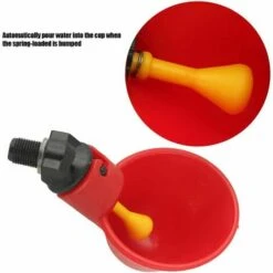 L'FLANEUR Verres à Eau à Pied Volaille Eau Potable Tasses Plastique Coupe Autodrinker Bol Auto-Abreuvoir Pour Volaille Poules Oiseaux Hencoop Henhouse ANEUR -Polire Soldes Boutique 65354169 4