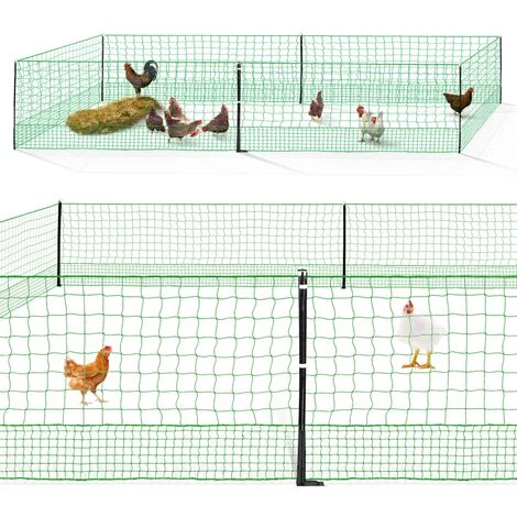 IDMARKET Kit Clôture électrifiable Filet à Poules 24 M Avec Porte 9 Piquets Double Pointe 2 IDMARKET Kit Clôture électrifiable Filet à Poules 24 M Avec Porte 9 Piquets Double Pointe – Image 2