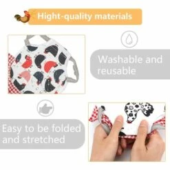 REGALI Lot De 4 Tabliers De Poule De Selle De Poule Standard Avec Protection De L'aile Arrière De La Volaille à Bande élastique (Noir) -Polire Soldes Boutique 65681173 5