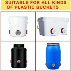 REGALI 4 Mangeoires à Poulet, Mangeoire Automatique Pour Poules, Kit De Gravité Pour Mangeoire à Volaille à 4 Ports Pour Seau -Polire Soldes Boutique 65681201 3