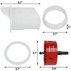 DONTODENT DIY Mangeoire Poules, 4 Anti Nuisible Mangeoire Poules Ports, Automatique Volailles Poules Mangeoire Pour Seaux, Fûts, Bacs Et Auges -Polire Soldes Boutique 65869171 4