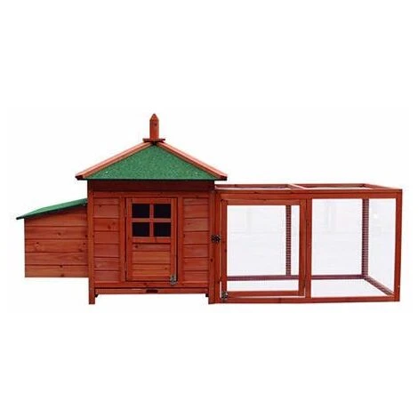Poulailler De Jardin Gardiun Indiana 73x196x99 Cm En Bois Et Métal Galvanisé 2 Poulailler De Jardin Gardiun Indiana 73x196x99 Cm En Bois Et Métal Galvanisé – Image 2