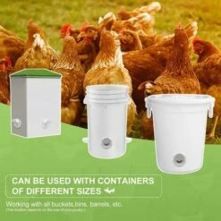 Mangeoire Poules Plastique Mangeoire Poules Automatique, 4 Ports DIY Mangeoire à Poulet Kit [Anti-Gaspillage] [Anti Nuisible] Abreuvoir A Poules Mangeoire Poussin Pour Seaux Tonneaux Bacs,Adélala -Polire Soldes Boutique 66385637 5