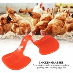 BEARSU Yeux De Poulet Lunettes Protecteur Anti-acariens Deuxième Génération Grand Masque Yeux De Poulet Poule Picorer Prévention Pour La Volaille 100pcs -Polire Soldes Boutique 66762762 4