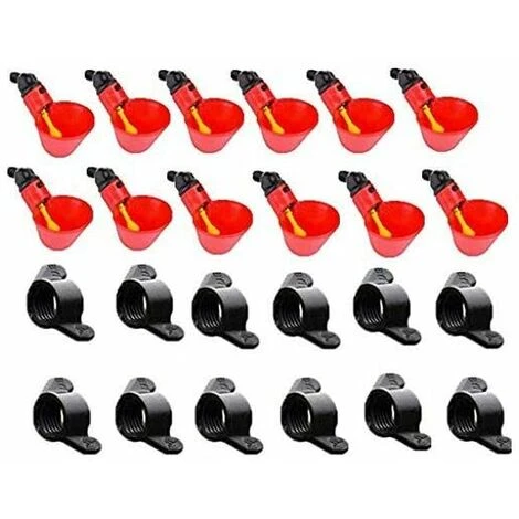 Animalerie Distributeurs D'eau Automatique Pour Poulet Canard Volaille - Automatique De L'eau Potable Tasses Bird Coop Feed Volaille Poulet Volailles Abreuvoir D'eau Potable Tasses (12 Pcs) LangRay 1 Animalerie Distributeurs D'eau Automatique Pour Poulet Canard Volaille - Automatique De L'eau Potable Tasses Bird Coop Feed Volaille Poulet Volailles Abreuvoir D'eau Potable Tasses (12 Pcs) LangRay