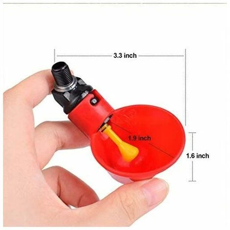 Animalerie Distributeurs D'eau Automatique Pour Poulet Canard Volaille - Automatique De L'eau Potable Tasses Bird Coop Feed Volaille Poulet Volailles Abreuvoir D'eau Potable Tasses (12 Pcs) LangRay 5 Animalerie Distributeurs D'eau Automatique Pour Poulet Canard Volaille - Automatique De L'eau Potable Tasses Bird Coop Feed Volaille Poulet Volailles Abreuvoir D'eau Potable Tasses (12 Pcs) LangRay – Image 5