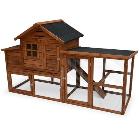 ALICE'S GARDEN Poulailler En Bois GELINE. 4 Poules. Cage à Poule Avec Enclos - Bois 1 ALICE'S GARDEN Poulailler En Bois GELINE. 4 Poules. Cage à Poule Avec Enclos - Bois