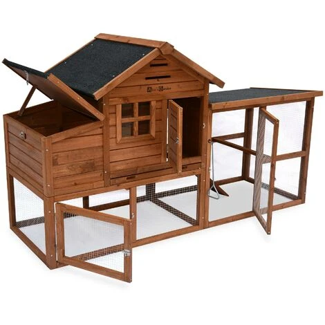 ALICE'S GARDEN Poulailler En Bois GELINE. 4 Poules. Cage à Poule Avec Enclos - Bois 2 ALICE'S GARDEN Poulailler En Bois GELINE. 4 Poules. Cage à Poule Avec Enclos - Bois – Image 2