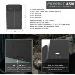 DONTODENT 2022new Porte De Poulailler Automatique Porte En Plastique Pleine Détection De Lumière Porte De Poulailler Porte De Poulailler - -Polire Soldes Boutique 67436073 3