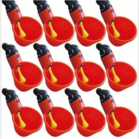 LLOVE Breuvoir De Poulet, 12 PCS Automatique Pour Poulailler Distributeurs D'eau Automatique Pour Poulet Canard Volaille Eau Potable Tasses Abreuvoir Mangeoire Pour Bétail Poule 1 LLOVE Breuvoir De Poulet, 12 PCS Automatique Pour Poulailler Distributeurs D'eau Automatique Pour Poulet Canard Volaille Eau Potable Tasses Abreuvoir Mangeoire Pour Bétail Poule