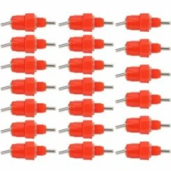 OUSUDELA 20pcs Automatique Tétine Abreuvoir Poule Volaille Poulet Canard Poule Distributeur D'eau Le Style Vis à Vis élevage Alimentation Du Bétail Abreuver équipement RougeÉquipement Pour Bétail -Polire Soldes Boutique 67497355 5
