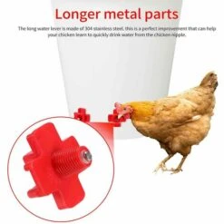 OUSUDELA Tétine à Eau De Volaille, Abreuvoir Automatique Pour Tétine De Poulet Avec Montage Latéral Horizontal, Abreuvoir Pour Poulets Deau, Lot De 12 -Polire Soldes Boutique 67497358 4