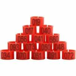 MONLY Anneaux Pour Pattes D’oiseaux Avec Numéro 001–100 De 8 Mm De Diamètre - Pour Pigeons, Poussins, Perroquets, Canards (Rouge)，Fonepro -Polire Soldes Boutique 67574113 3