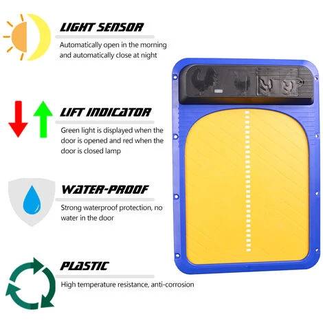 LADACèE Porte De Poulailler Automatique Porte De Poulailler Automatique Sensible à La Lumière, Minuterie D'ouverture Retardée Du Soir Et Du Matin 5 LADACèE Porte De Poulailler Automatique Porte De Poulailler Automatique Sensible à La Lumière, Minuterie D'ouverture Retardée Du Soir Et Du Matin – Image 5