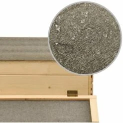 MAISONCHIC Poulailler Enclos Cage Extérieure Pour Poulets - Bois De Pin Massif 178x67x92 Cm -Polire Soldes Boutique 67652320 5