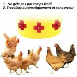 YIENJAOY AGILITY 12pcs Abreuvoir Poulet, Eau Tétine Poule Alimentateur Fournitures De Volaille Automatique, Distributeur D'eau Canard à Montage Latéral Horizontal Pour Abreuvoir D'eau Propre -Polire Soldes Boutique 67902762 3