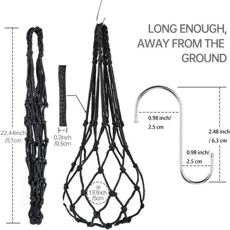 OYLDA Sac à Légumes, Fruits Et Gâteries Pour Poules, 2 Pièces, Noir 2 OYLDA Sac à Légumes, Fruits Et Gâteries Pour Poules, 2 Pièces, Noir – Image 2