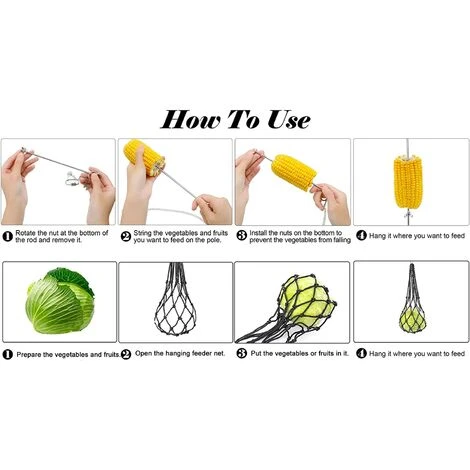 OYLDA Sac à Légumes, Fruits Et Gâteries Pour Poules, 2 Pièces, Noir 3 OYLDA Sac à Légumes, Fruits Et Gâteries Pour Poules, 2 Pièces, Noir – Image 3