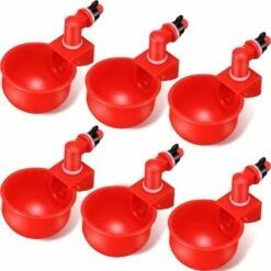 OYLDA Filet De 3/8 Pouce, Remplissage Automatique, Abreuvoir Pour Volaille (rouge, 6 Pièces)