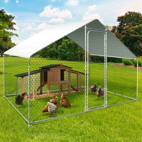 IDMARKET Enclos Poulailler 6 M² Parc Grillagé 3x2 M Acier Galvanisé - Naturel 1 IDMARKET Enclos Poulailler 6 M² Parc Grillagé 3x2 M Acier Galvanisé - Naturel