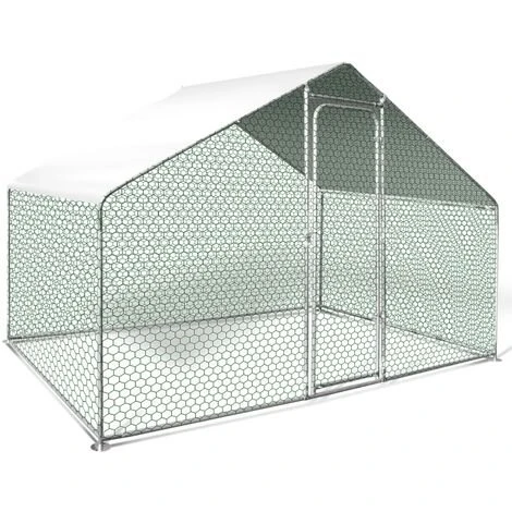 IDMARKET Enclos Poulailler 6 M² Parc Grillagé 3x2 M Acier Galvanisé - Naturel 2 IDMARKET Enclos Poulailler 6 M² Parc Grillagé 3x2 M Acier Galvanisé - Naturel – Image 2