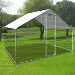 IDMARKET Enclos Poulailler 6 M² Parc Grillagé 3x2 M Acier Galvanisé - Naturel 9 IDMARKET Enclos Poulailler 6 M² Parc Grillagé 3x2 M Acier Galvanisé - Naturel -Polire Soldes Boutique 6873363 5