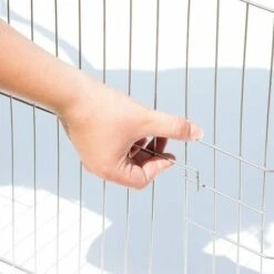 TECTAKE Parc D'Extèrieur Grillag? ? Lapins Et Petits Rongeurs + 1 Filet De Protection 204 Cm ? Vert - Vert -Polire Soldes Boutique 7514453 4