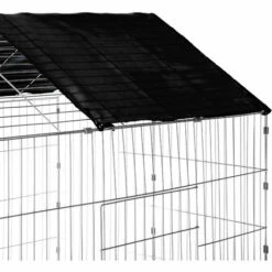 TECTAKE Parc D'Extèrieur ? Lapins Et Petits Rongeurs Avec 1 Toit En Métal 180 Cm X 75 Cm X 75 Cm Noir - Noir -Polire Soldes Boutique 7514462 5
