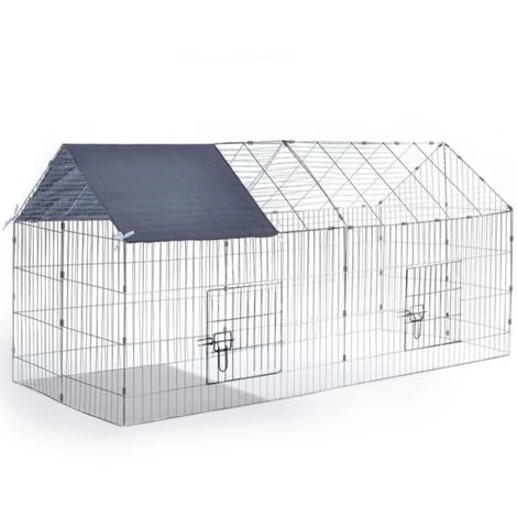 IDMARKET Enclos Grillagé Pour Petits Animaux En Acier Galvanisé 1 IDMARKET Enclos Grillagé Pour Petits Animaux En Acier Galvanisé